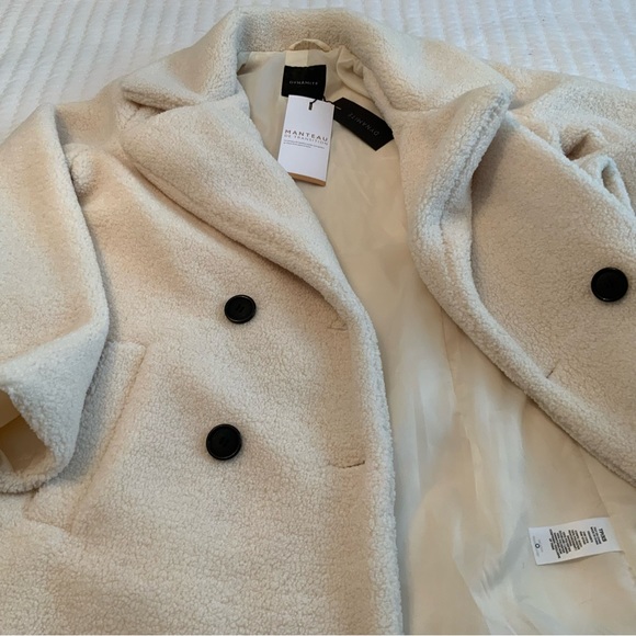 Dynamite Teddy Sherpa Coat Jacket Size XS - Picture 6 of 8